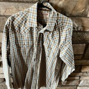 Miller Ranch western shirt, pearl snap Large
